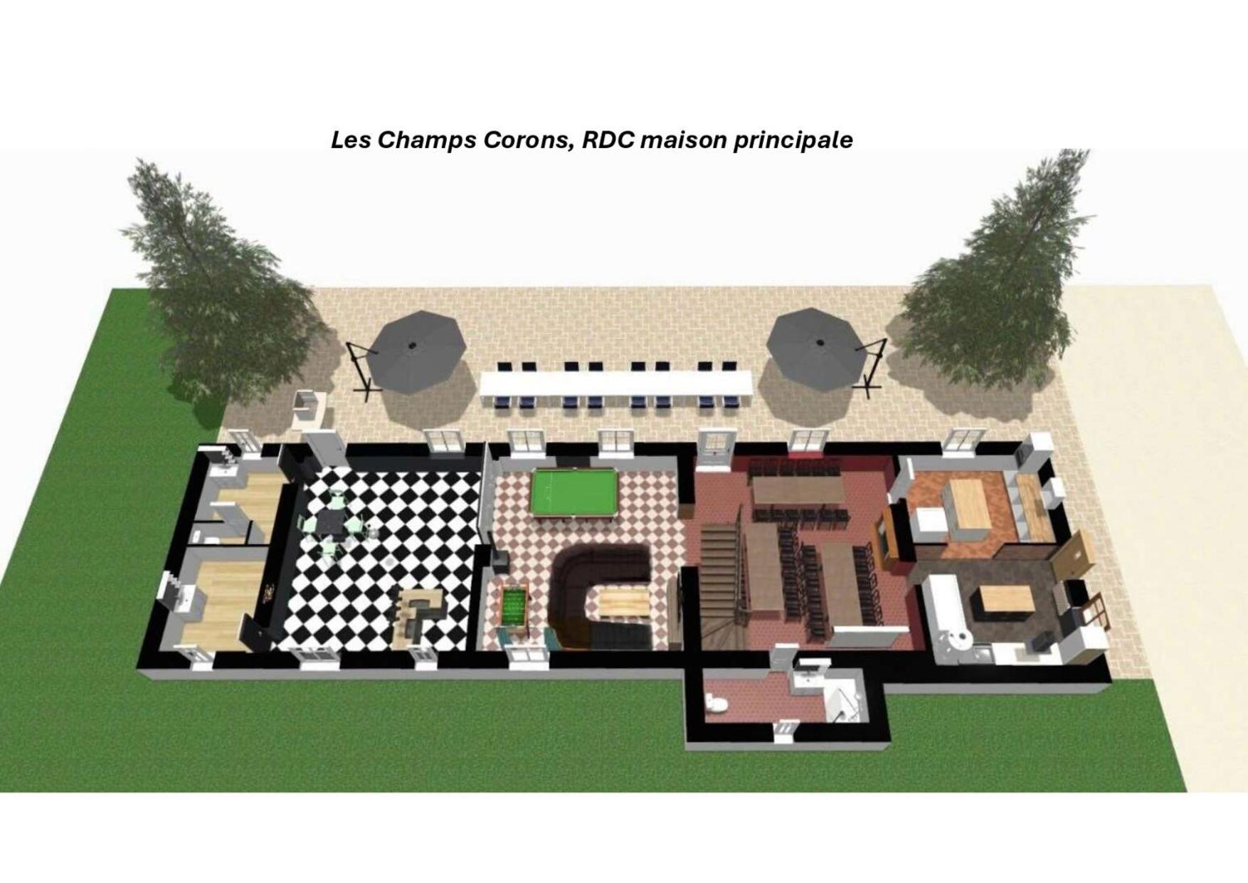 Crazy Villa Champs Corons 61 - Interior Heated Pool - 2H From Paris - 30P Les Menus Exterior foto