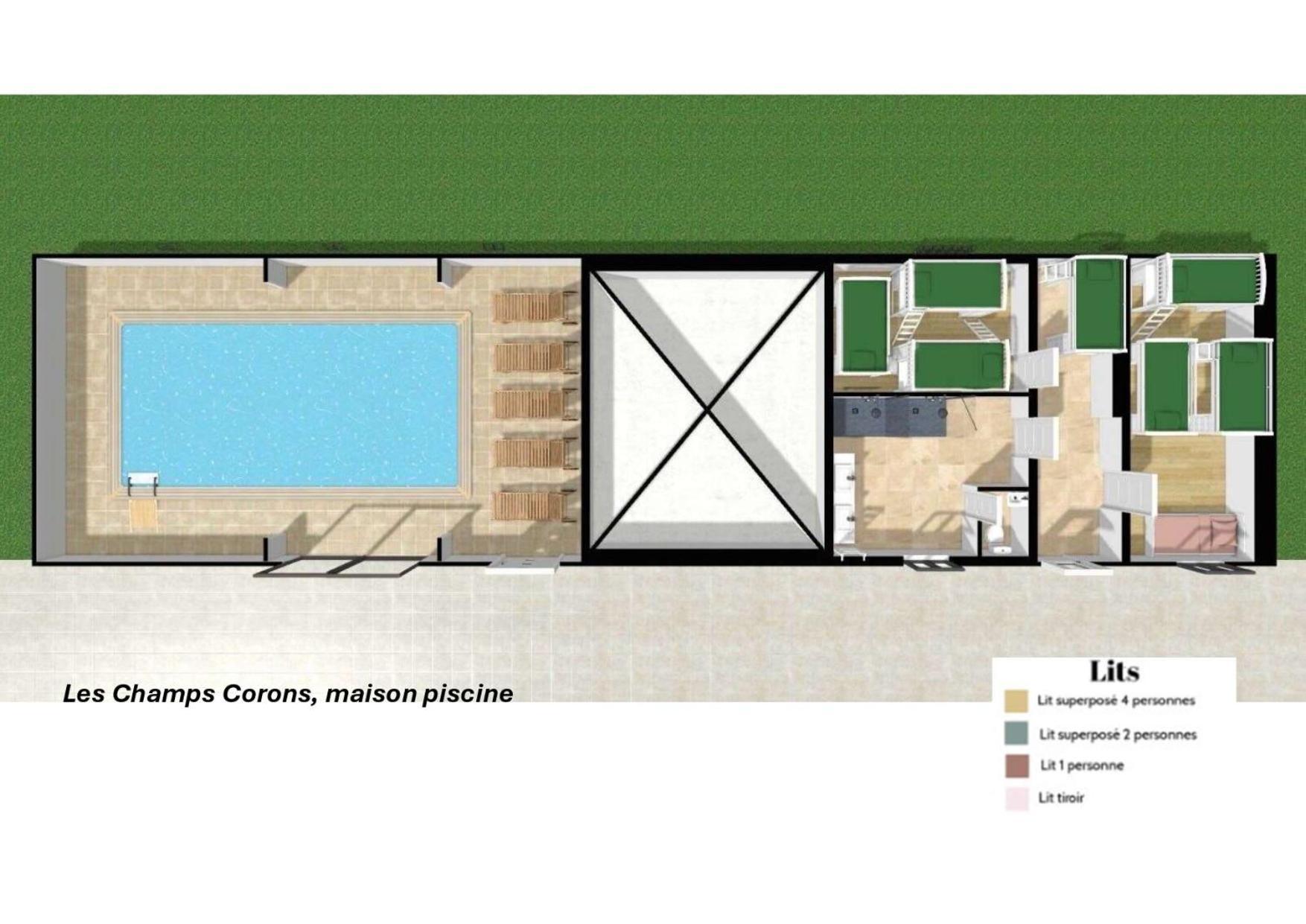 Crazy Villa Champs Corons 61 - Interior Heated Pool - 2H From Paris - 30P Les Menus Exterior foto
