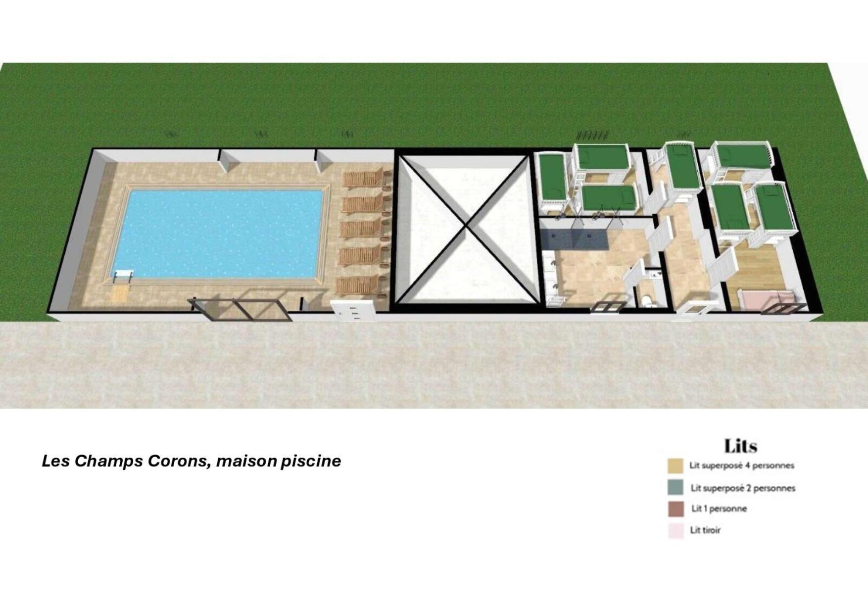 Crazy Villa Champs Corons 61 - Interior Heated Pool - 2H From Paris - 30P Les Menus Exterior foto